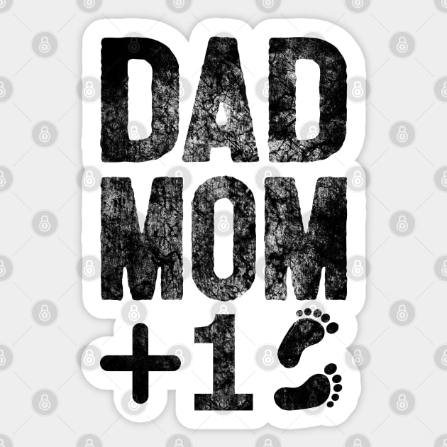 Dad Mom Plus One Sticker by Worldengine